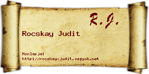 Rocskay Judit névjegykártya